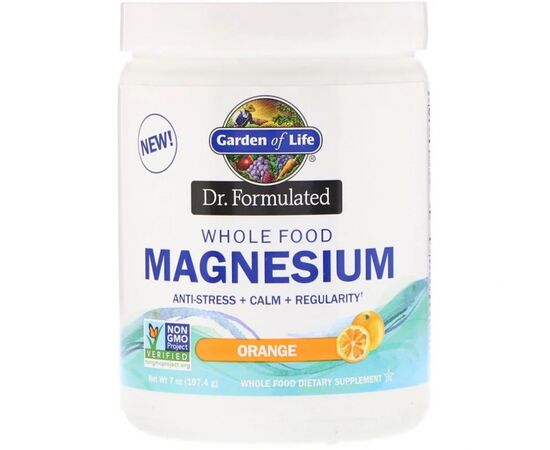 Витаминно-минеральный комплекс Garden of Life Магниевый порошок, шипучий напиток со вкусом апельсин (GOL-12278)