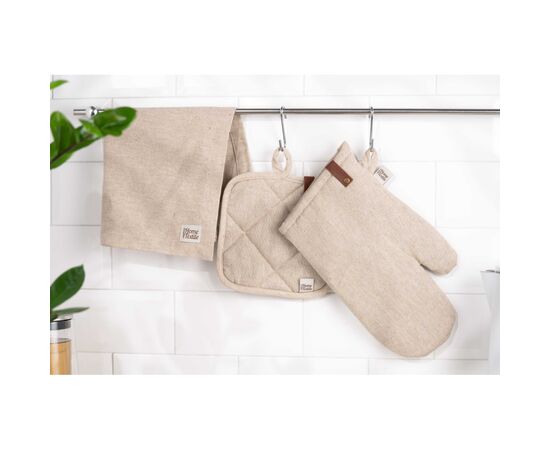 Кухонна прихватка Ardesto Oliver бежевий 20х20см, 100% бавовна (ART04OB), зображення 3