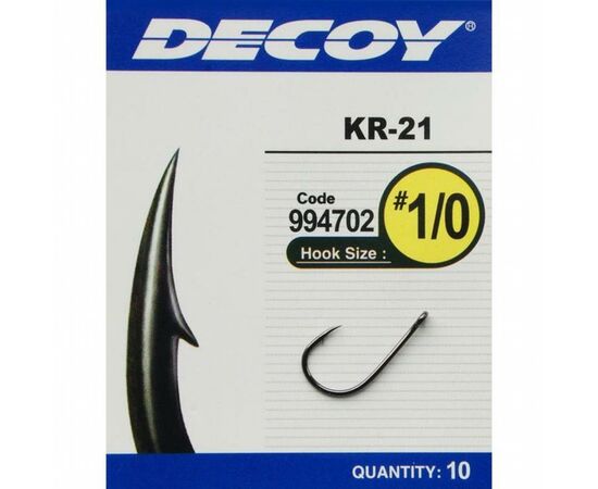 Крючок Decoy KR-21 Black Nickeled 02 (10 шт/уп) (1562.02.95), изображение 2 Крючок Decoy KR-21 Black Nickeled 02 (10 шт/уп) (1562.02.95), изображение 2