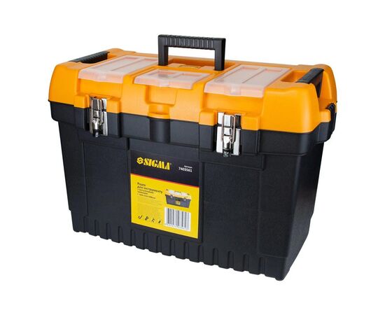 Ящик для инструментов Sigma набор 2в1 металлические замки 413x212x244мм, 564x310x388мм (7403521), изображение 7 Ящик для инструментов Sigma набор 2в1 металлические замки 413x212x244мм, 564x310x388мм (7403521), изображение 7