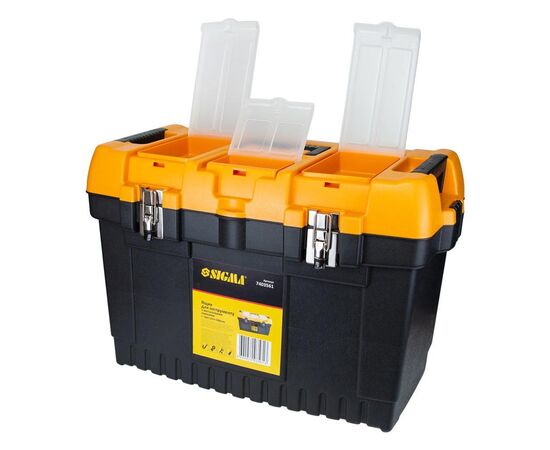 Ящик для инструментов Sigma набор 2в1 металлические замки 413x212x244мм, 564x310x388мм (7403521), изображение 9 Ящик для инструментов Sigma набор 2в1 металлические замки 413x212x244мм, 564x310x388мм (7403521), изображение 9