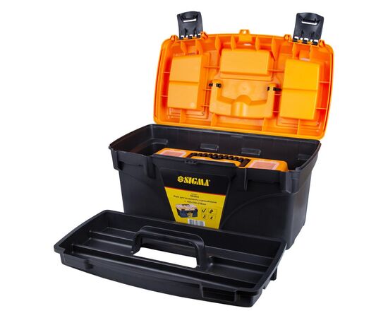 Ящик для инструментов Sigma набор 2в1 с органайзером 320x165x136мм, 432x250x238мм (7403761), изображение 2 Ящик для инструментов Sigma набор 2в1 с органайзером 320x165x136мм, 432x250x238мм (7403761), изображение 2