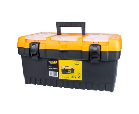 Ящик для инструментов Sigma набор 4в1 320x155x139мм, 413x212x186мм, 486x267x242мм, 564x310x310мм (7404011), изображение 5 Ящик для инструментов Sigma набор 4в1 320x155x139мм, 413x212x186мм, 486x267x242мм, 564x310x310мм (7404011), изображение 5