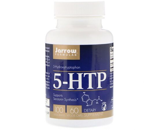 Аминокислота Jarrow Formulas 5-HTP (Гидрокситриптофан), 100 мг, 60 вегетарианских капсул (JRW-15043)