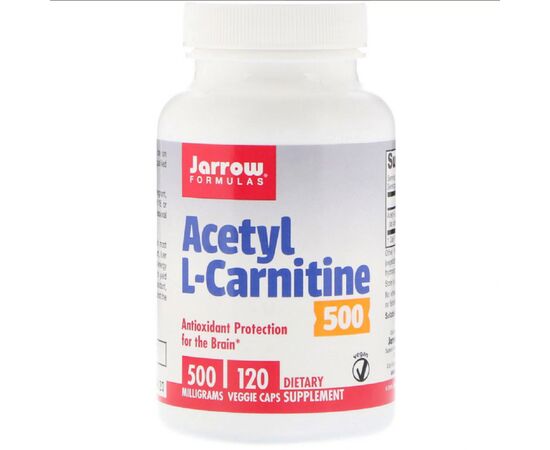 Аминокислота Jarrow Formulas Ацетил L-Карнитин, Acetyl L-Carnitine, 500 мг, 120 капсул (JRW-15062)