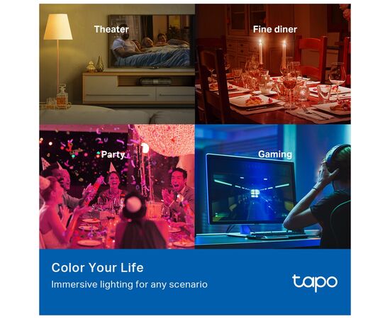Розумна лампочка TP-Link Tapo L530E (2-Pack) (Tapo L530E(2-Pack)), зображення 2 Розумна лампочка TP-Link Tapo L530E (2-Pack) (Tapo L530E(2-Pack)), зображення 2