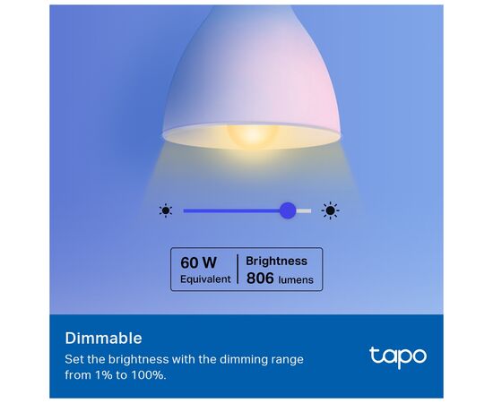 Розумна лампочка TP-Link Tapo L530E (2-Pack) (Tapo L530E(2-Pack)), зображення 4 Розумна лампочка TP-Link Tapo L530E (2-Pack) (Tapo L530E(2-Pack)), зображення 4