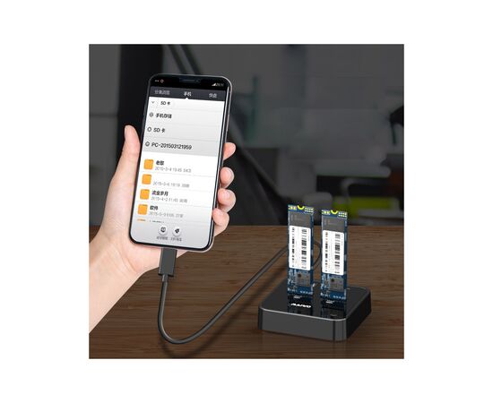 Док-станция для накопителей Maiwo 2*SATA M.2 SSD Key B/B+M USB 3.1 Gen1 Type-C (K3016SG1), изображение 5 Док-станция для накопителей Maiwo 2*SATA M.2 SSD Key B/B+M USB 3.1 Gen1 Type-C (K3016SG1), изображение 5