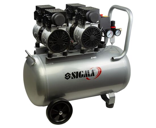 Компрессор Sigma четырехцилиндровый безмасляный 2.2кВт 1400об/мин 320л/мин 8бар 50л (7042551), изображение 2 Компрессор Sigma четырехцилиндровый безмасляный 2.2кВт 1400об/мин 320л/мин 8бар 50л (7042551), изображение 2