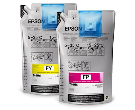 Контейнер з чорнилом Epson SC-F6300 UltraChrome DS Flourescent Yellow 1L*2pcs (C13T46D640)
