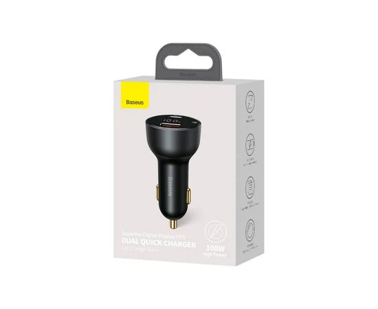 Зарядное устройство Baseus Superme Digital Display PPS USB-A/Type-C Black (CCZX-01), изображение 3 Зарядное устройство Baseus Superme Digital Display PPS USB-A/Type-C Black (CCZX-01), изображение 3