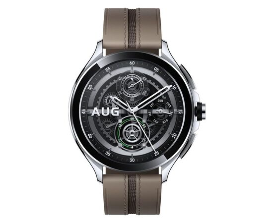Смарт-годинник Xiaomi Watch 2 Pro Bluetooth Silver Case with Brown Leather Strap (1006733), зображення 2 Смарт-годинник Xiaomi Watch 2 Pro Bluetooth Silver Case with Brown Leather Strap (1006733), зображення 2