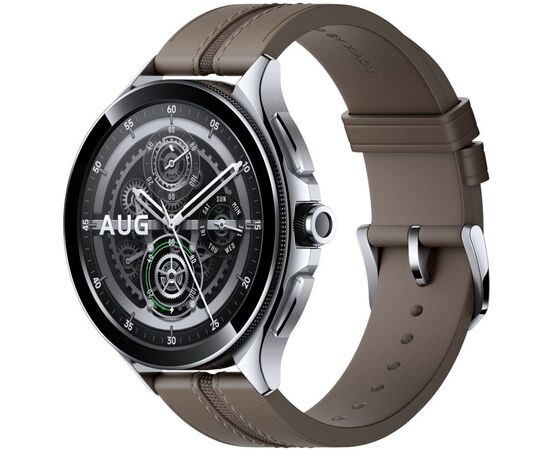 Смарт-годинник Xiaomi Watch 2 Pro Bluetooth Silver Case with Brown Leather Strap (1006733)