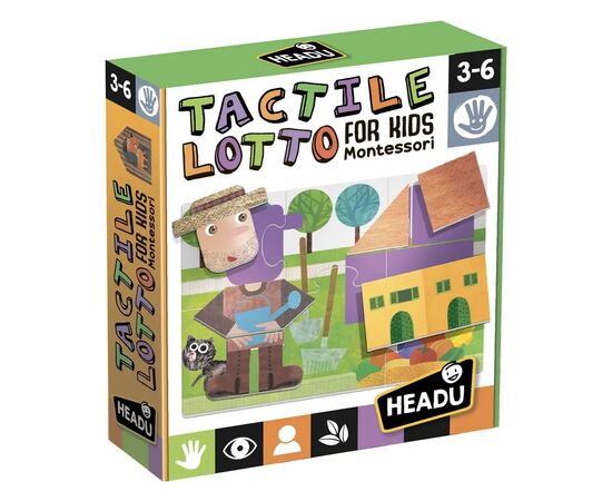 Развивающая игрушка Headu Тактильная игра Монтессори - Формы и контуры (MU25374)