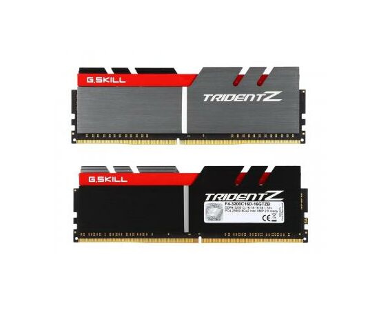 Модуль памяти для компьютера DDR4 16GB (2x8GB) 3200 MHz Trident Z Silver H/ Red G.Skill (F4-3200C16D-16GTZB), изображение 2 Модуль памяти для компьютера DDR4 16GB (2x8GB) 3200 MHz Trident Z Silver H/ Red G.Skill (F4-3200C16D-16GTZB), изображение 2