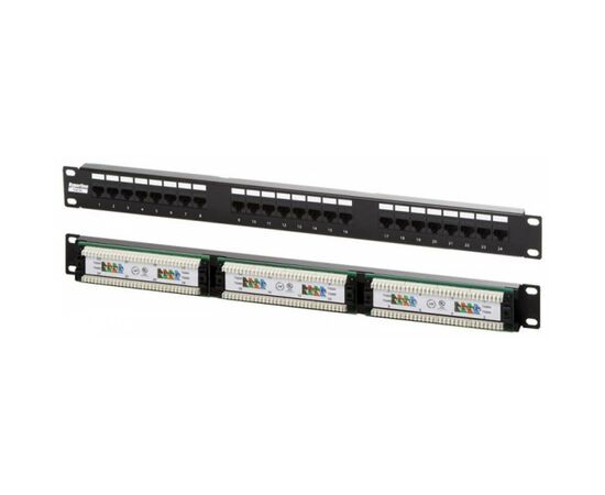 Патч-панель Hypernet 19" 24 порта UTP cat.5e (PP-KUTP24-NM), зображення 2 Патч-панель Hypernet 19" 24 порта UTP cat.5e (PP-KUTP24-NM), зображення 2
