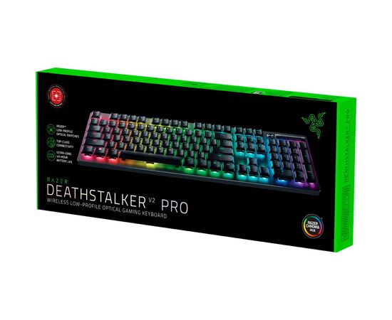 Клавиатура Razer DeathStalker V2 Pro Wireless Red Switch RU Black (RZ03-04360800-R3M1), изображение 7 Клавиатура Razer DeathStalker V2 Pro Wireless Red Switch RU Black (RZ03-04360800-R3M1), изображение 7