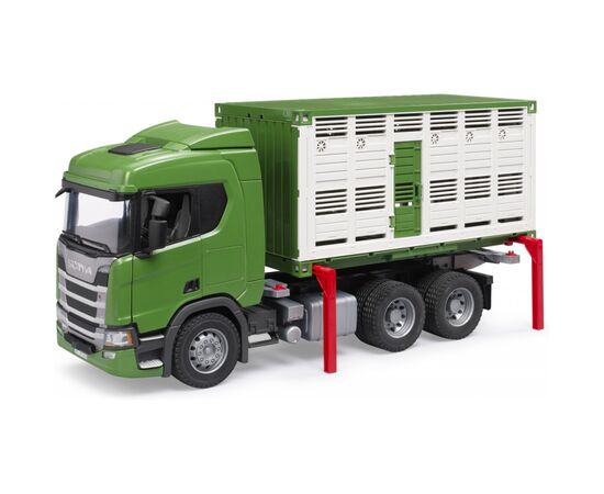 Спецтехніка Bruder Scania Super 560R для перевезення тварин 1:16 з коровою (03548), зображення 2 Спецтехніка Bruder Scania Super 560R для перевезення тварин 1:16 з коровою (03548), зображення 2