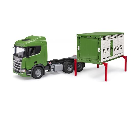 Спецтехніка Bruder Scania Super 560R для перевезення тварин 1:16 з коровою (03548), зображення 5 Спецтехніка Bruder Scania Super 560R для перевезення тварин 1:16 з коровою (03548), зображення 5