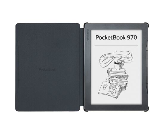 Чохол до електронної книги Pocketbook Basic Origami 970 Shell series, black (HN-SL-PU-970-BK-CIS), зображення 3 Чохол до електронної книги Pocketbook Basic Origami 970 Shell series, black (HN-SL-PU-970-BK-CIS), зображення 3