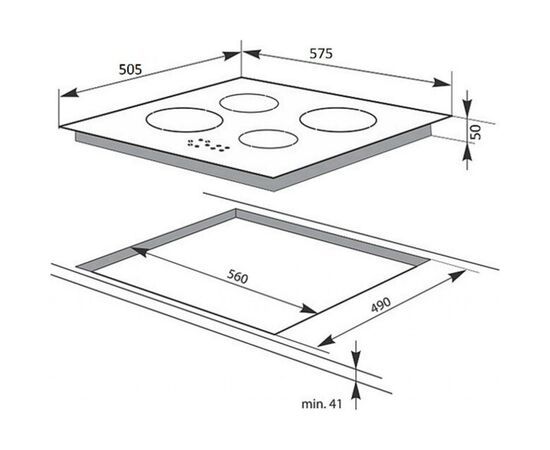 Варочна поверхня Hansa BHCI96306, зображення 2 Варочна поверхня Hansa BHCI96306, зображення 2