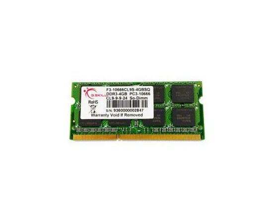 Модуль пам'яті для ноутбука SoDIMM DDR3 4GB 1333 MHz G.Skill (F3-10666CL9S-4GBSQ)