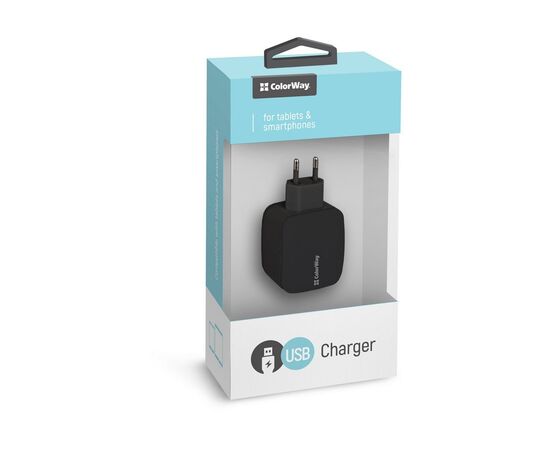 Зарядное устройство ColorWay 1USB 1A black (CW-CHS001-BK), изображение 4 Зарядное устройство ColorWay 1USB 1A black (CW-CHS001-BK), изображение 4