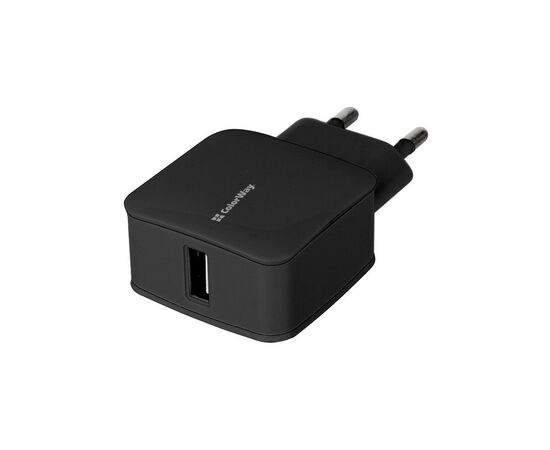Зарядное устройство ColorWay 1USB 1A black (CW-CHS001-BK)
