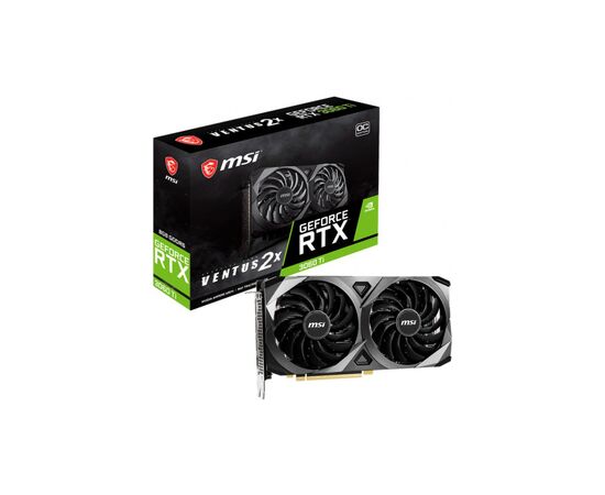 Видеокарта MSI GeForce RTX3060 8Gb VENTUS 2X OC (RTX 3060 VENTUS 2X 8G OC), изображение 2 Видеокарта MSI GeForce RTX3060 8Gb VENTUS 2X OC (RTX 3060 VENTUS 2X 8G OC), изображение 2