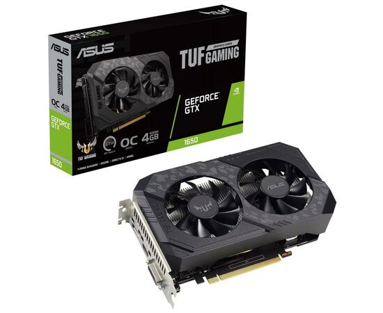 Видеокарта ASUS GeForce GTX1650 4096Mb TUF OC D6 P V2 GAMING (TUF-GTX1650-O4GD6-P-V2-GAMING), изображение 2 Видеокарта ASUS GeForce GTX1650 4096Mb TUF OC D6 P V2 GAMING (TUF-GTX1650-O4GD6-P-V2-GAMING), изображение 2