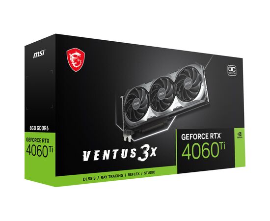 Видеокарта MSI GeForce RTX4060Ti 8Gb VENTUS 3X OC (RTX 4060 Ti VENTUS 3X 8G OC), изображение 9 Видеокарта MSI GeForce RTX4060Ti 8Gb VENTUS 3X OC (RTX 4060 Ti VENTUS 3X 8G OC), изображение 9