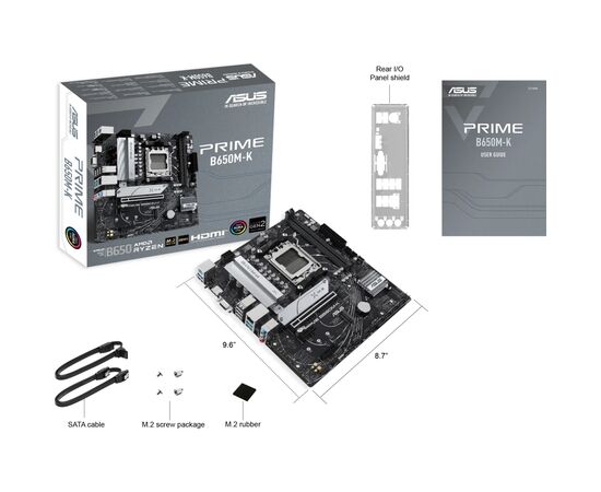 Материнська плата ASUS PRIME B650M-K, зображення 7