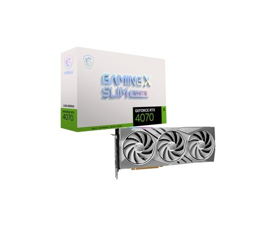 Видеокарта MSI GeForce RTX4070 12Gb GAMING X SLIM WHITE (RTX 4070 GAMING X SLIM WHITE 12G), изображение 7 Видеокарта MSI GeForce RTX4070 12Gb GAMING X SLIM WHITE (RTX 4070 GAMING X SLIM WHITE 12G), изображение 7