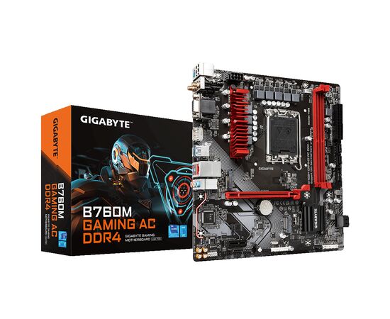Материнская плата GIGABYTE B760M GAMING AC DDR4, изображение 2 Материнская плата GIGABYTE B760M GAMING AC DDR4, изображение 2