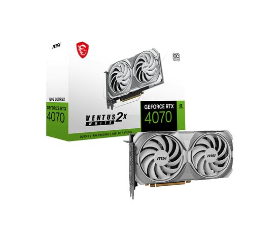 Видеокарта MSI GeForce RTX4070 12Gb VENTUS 2X WHITE OC (RTX 4070 VENTUS 2X WHITE 12G OC), изображение 5 Видеокарта MSI GeForce RTX4070 12Gb VENTUS 2X WHITE OC (RTX 4070 VENTUS 2X WHITE 12G OC), изображение 5