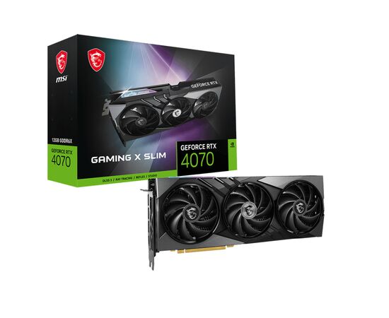 Видеокарта MSI GeForce RTX4070 12Gb GAMING X SLIM (RTX 4070 GAMING X SLIM 12G), изображение 7 Видеокарта MSI GeForce RTX4070 12Gb GAMING X SLIM (RTX 4070 GAMING X SLIM 12G), изображение 7