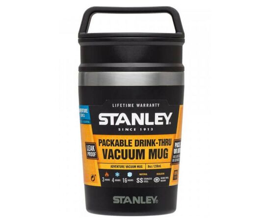 Термочашка Stanley Shortstack Travel 230 мл Matte Black (6939236382632), изображение 2 Термочашка Stanley Shortstack Travel 230 мл Matte Black (6939236382632), изображение 2