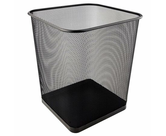 Кошик для паперів Axent металевий квадратний 270x300мм Чорний (2124-01-A)