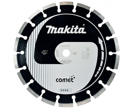 Круг отрезной Makita алмазный COMET по асфальту сегментный 350х25,4(20) мм, сухой/мокрый рез (B-13275)