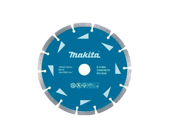 Круг відрізний Makita алмазний по бетону сегментний 180х22.23 мм (D-41604)
