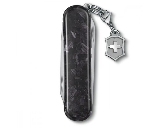 Нож Victorinox Classic SD Brilliant Carbon + брелок-лого (0.6221.90), изображение 3 Нож Victorinox Classic SD Brilliant Carbon + брелок-лого (0.6221.90), изображение 3