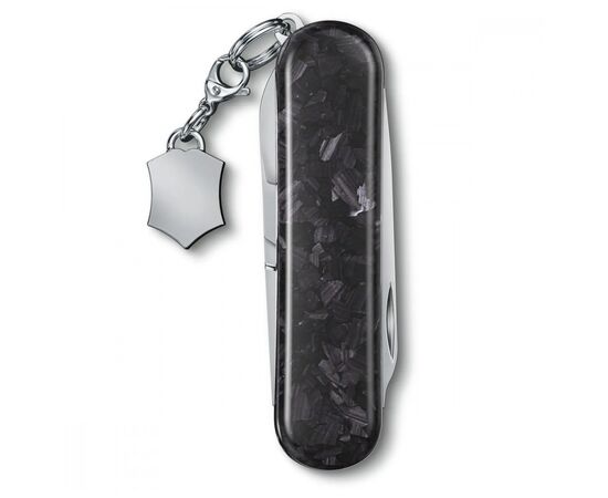 Нож Victorinox Classic SD Brilliant Carbon + брелок-лого (0.6221.90), изображение 4 Нож Victorinox Classic SD Brilliant Carbon + брелок-лого (0.6221.90), изображение 4