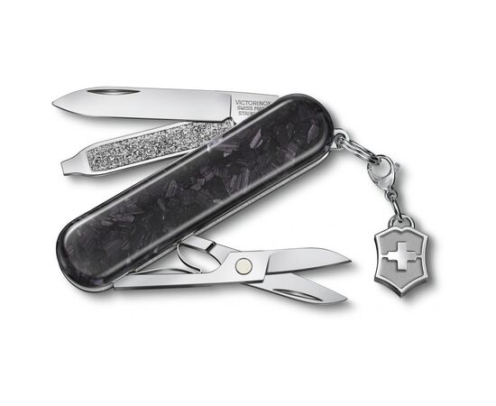Нож Victorinox Classic SD Brilliant Carbon + брелок-лого (0.6221.90)