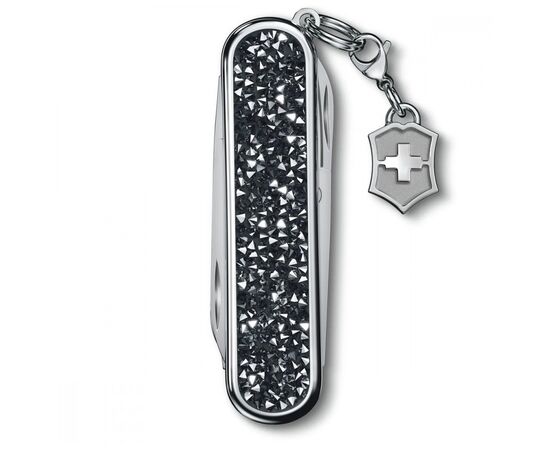 Нож Victorinox Classic SD Brilliant Crystal + брелок-лого (0.6221.35), изображение 3 Нож Victorinox Classic SD Brilliant Crystal + брелок-лого (0.6221.35), изображение 3
