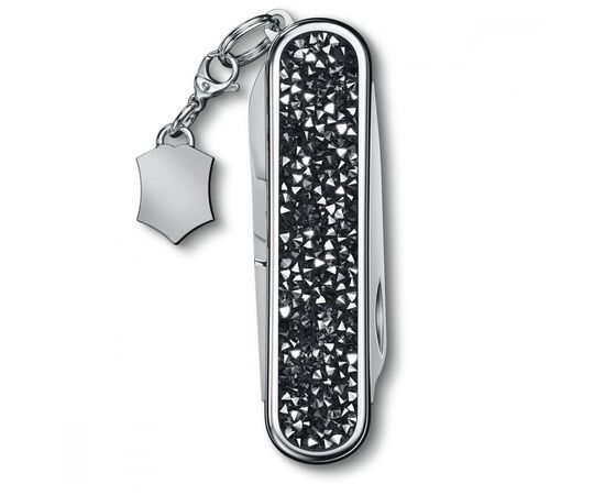 Нож Victorinox Classic SD Brilliant Crystal + брелок-лого (0.6221.35), изображение 4 Нож Victorinox Classic SD Brilliant Crystal + брелок-лого (0.6221.35), изображение 4