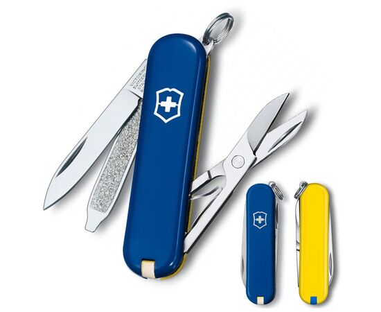 Ніж Victorinox Classic SD Ukraine Синьо-жовтий (0.6223.2.8), зображення 2 Ніж Victorinox Classic SD Ukraine Синьо-жовтий (0.6223.2.8), зображення 2