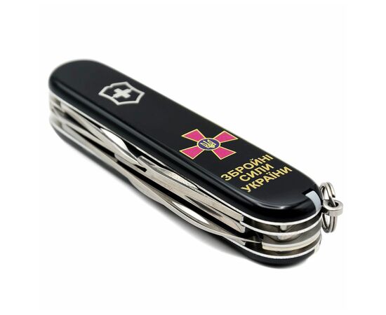 Нож Victorinox Climber Army Чорний Емблема ЗСУ + Напис ЗСУ (1.3703.3_W1011u), изображение 6 Нож Victorinox Climber Army Чорний Емблема ЗСУ + Напис ЗСУ (1.3703.3_W1011u), изображение 6