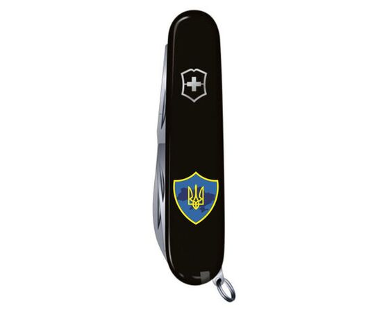 Нож Victorinox Spartan Ukraine 91 мм Чорний Тризуб на щиті (1.3603.3_T1080u), изображение 4 Нож Victorinox Spartan Ukraine 91 мм Чорний Тризуб на щиті (1.3603.3_T1080u), изображение 4