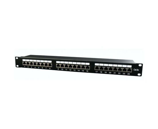 Патч-панель 19" 24xRJ-45 FTP cat.5е, 1U, тип 110 Cablexpert (NPP-C524-002)