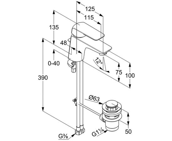 Смеситель KLUDI AMEO (410290575), изображение 2 Смеситель KLUDI AMEO (410290575), изображение 2